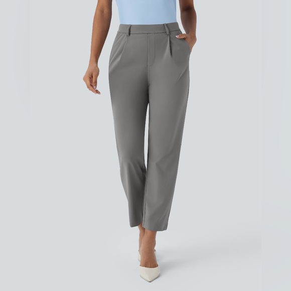 Halara High Waisted Pocket Tapered Work Pants - Silent Storm Gray, Size Medium - Picture 1 of 11